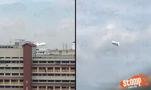 RSAF's new aerostat seen in Jurong skies