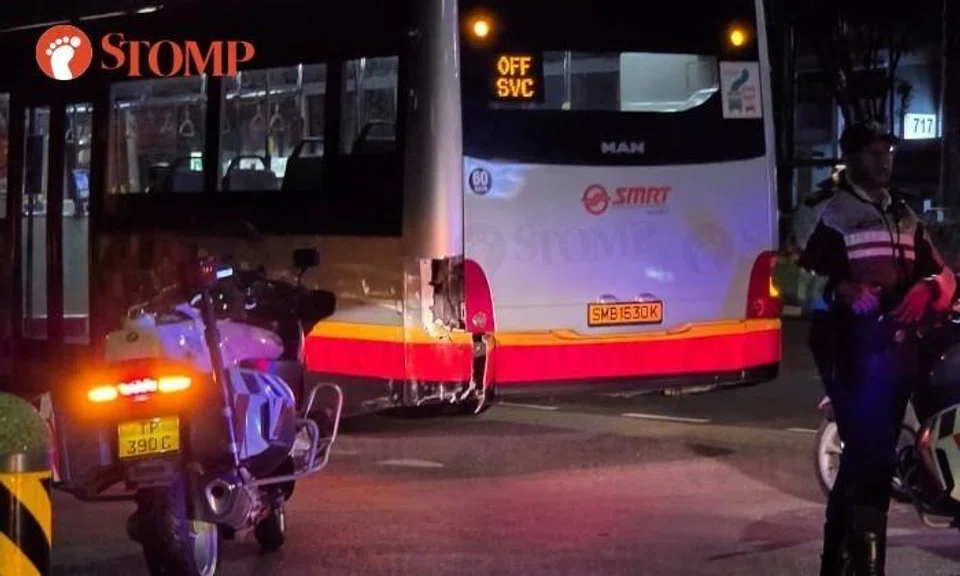 Back to site Edit Article SMRT bus damaged in accident near Admiralty MRT station