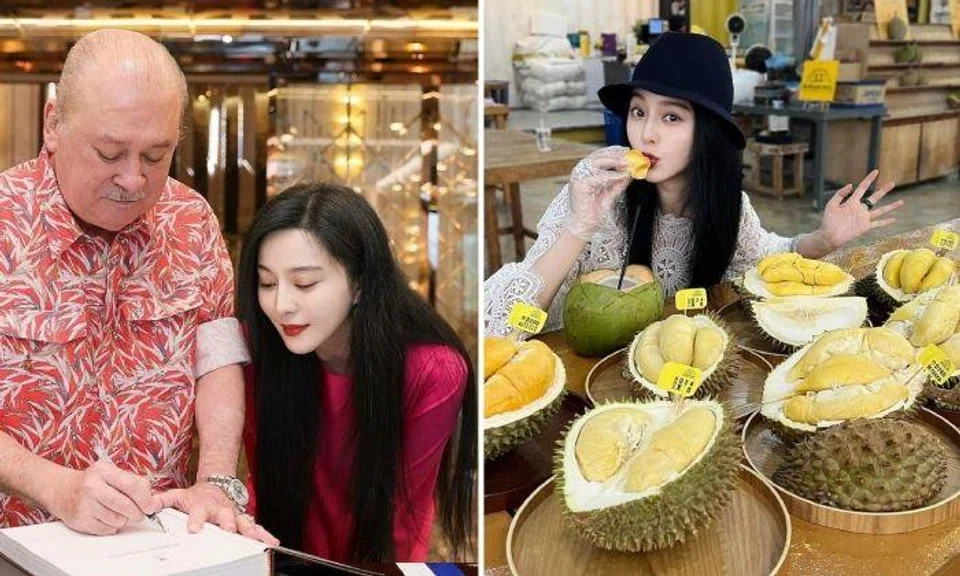 Chinese actress Fan Bingbing meets Johor Sultan, tries different types of durian in Malaysia