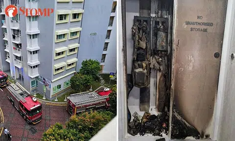 electrical riser fire at fernvale road
