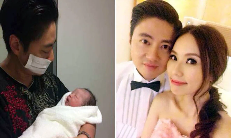 Left: Yvonne Lim's Taiwanese husband Alex Tien, 37, with their daughter Alexa. PHOTO: COURTESY OF YVONNE LIM AND THE CELEBRITY AGENCY
