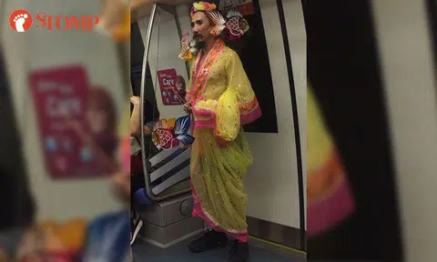 Man dressed as moon goddess on NEL attracts mixed reactions from commuters