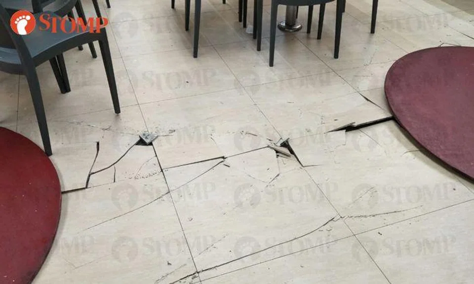 Sudden crack of tiles at Telok Blangah coffee shop: 'I was saved by my daughter's decision'