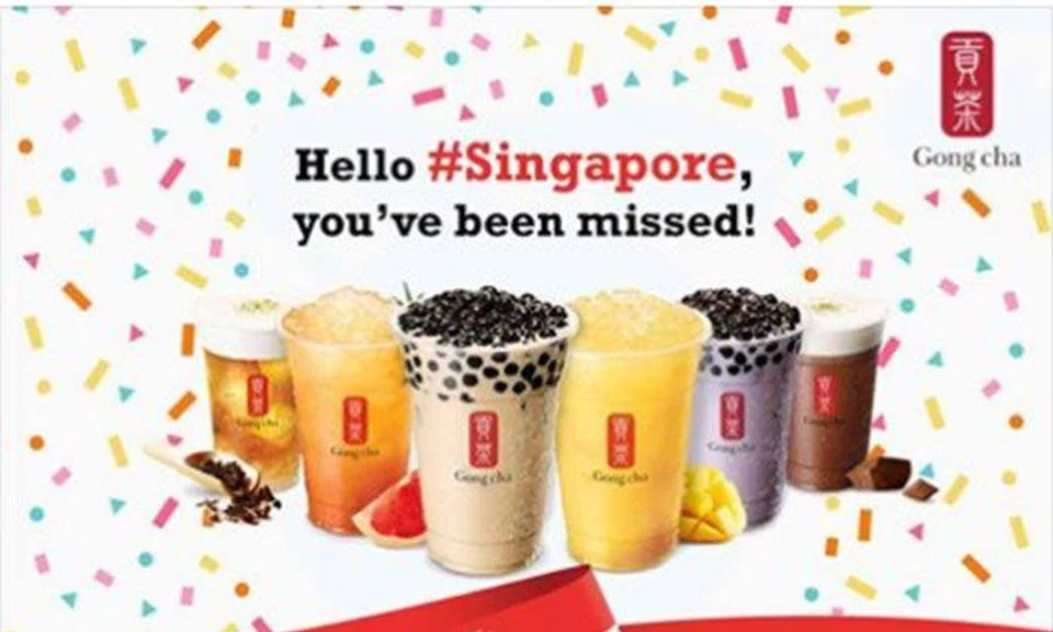  Gong Cha announces comeback in S'pore 'very soon'