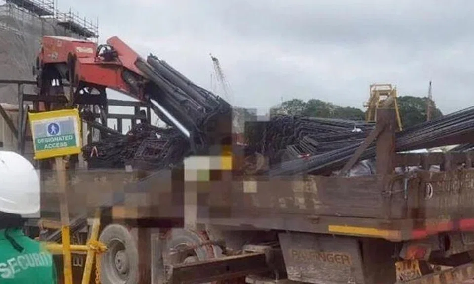 Worker dies while unloading steel bars at Tengah EC construction site, man arrested