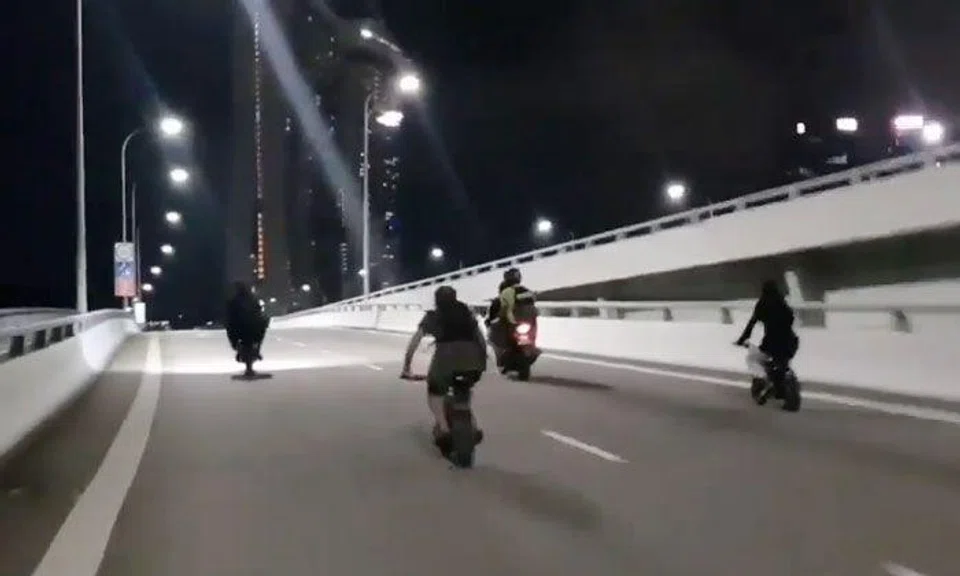 Motorcyclist rides with PMD and PAB riders as 'escorts' along Sungei Road and ECP