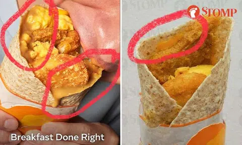 Customer calls out McDonald's for being 'stingy' with sauce in curry chicken wrap