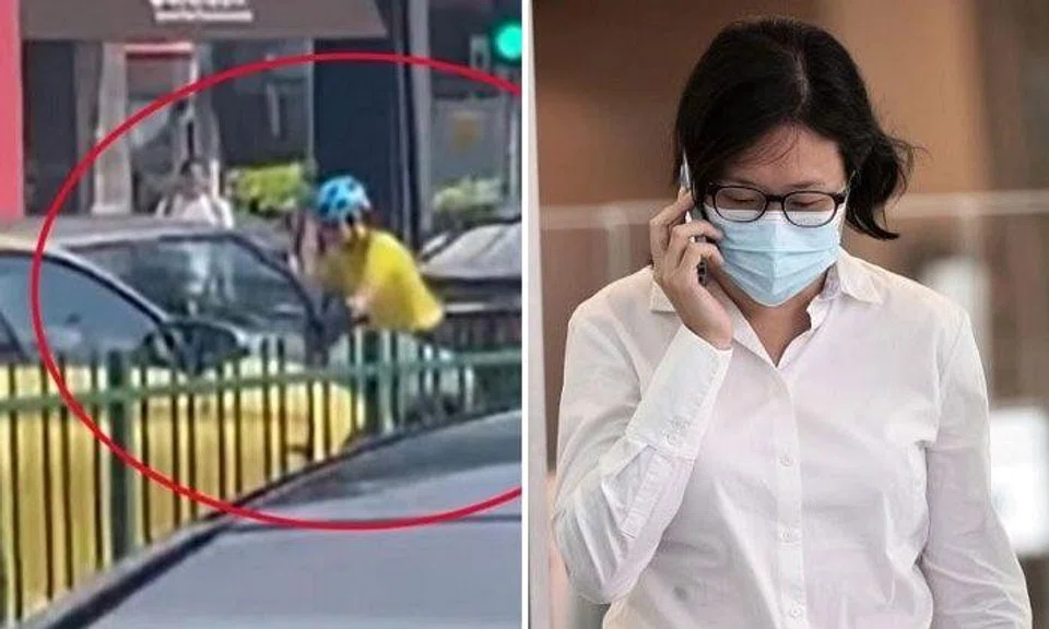 Nicolette Tan Shi-en, 33, who was a lawyer at the time of the incident, pleaded guilty in April to a harassment charge involving the driver. PHOTOS: SGKAYPOHLAH/FACEBOOK, KELVIN CHNG