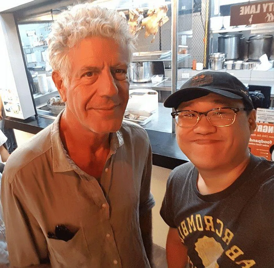 Melvin Chew with the late Anthony Bourdain