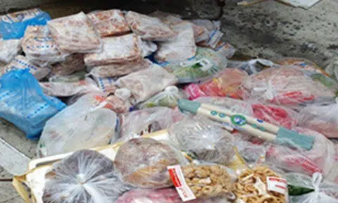 About 213kg of illegally imported egg, meat and seafood products were detected. PHOTO: SFA
