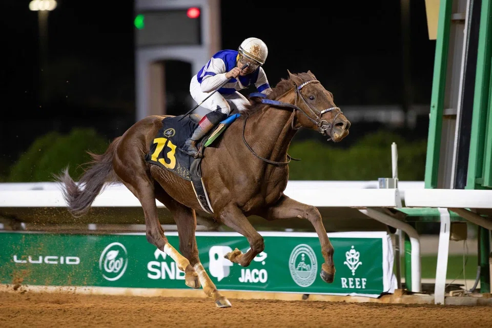  Rattle N Roll (Joel Rosario) winning the Group 3 The Custodian of the Two Holy Mosques Cup (1,800m) at the King Abdulaziz racecourse in Riyadh on Jan 25. That victory has earned him a guaranteed spot in the Group 1 Saudi Cup (1,800m) on Feb 22.