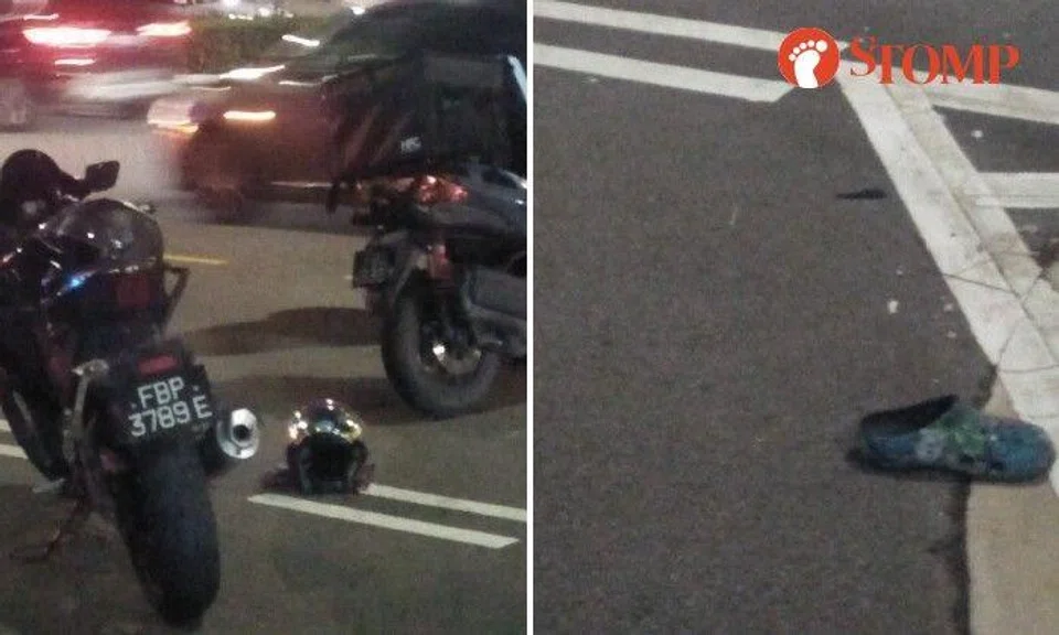 Sharing a video and photos of the aftermath of the accident, Stomper Raven said it happened near the traffic light junction where vehicles turn left from Clementi Road to Upper Bukit Timah Road.