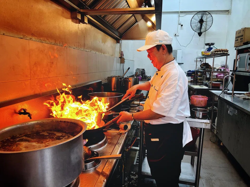 Mr Lai Chee Keong, Mr Yap's uncle, was recruited after retirement to help out with Huai Heong Kopi's menu.