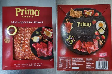 Primo Reserve Hot Sopressa Salami is an Australian product imported by Alternative Selection.