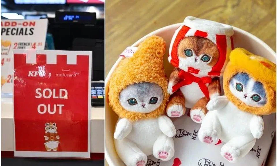 The coveted cat keychain is part of a collaboration between KFC and Mofusand.