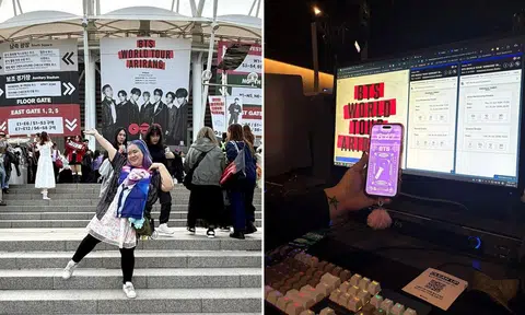 BTS fan Valerie Chan at the Arirang concert in Goyang, South Korea.