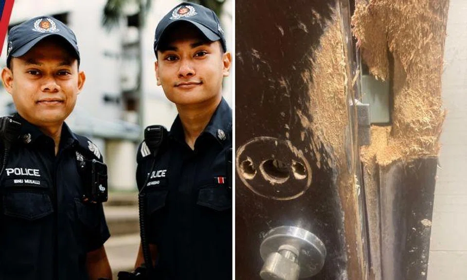 Senior Staff Sergeant Ibnu Musalli and Sergeant Miqdad Fisall recounted how they responded to a call for help from Ms Yang’s relative.