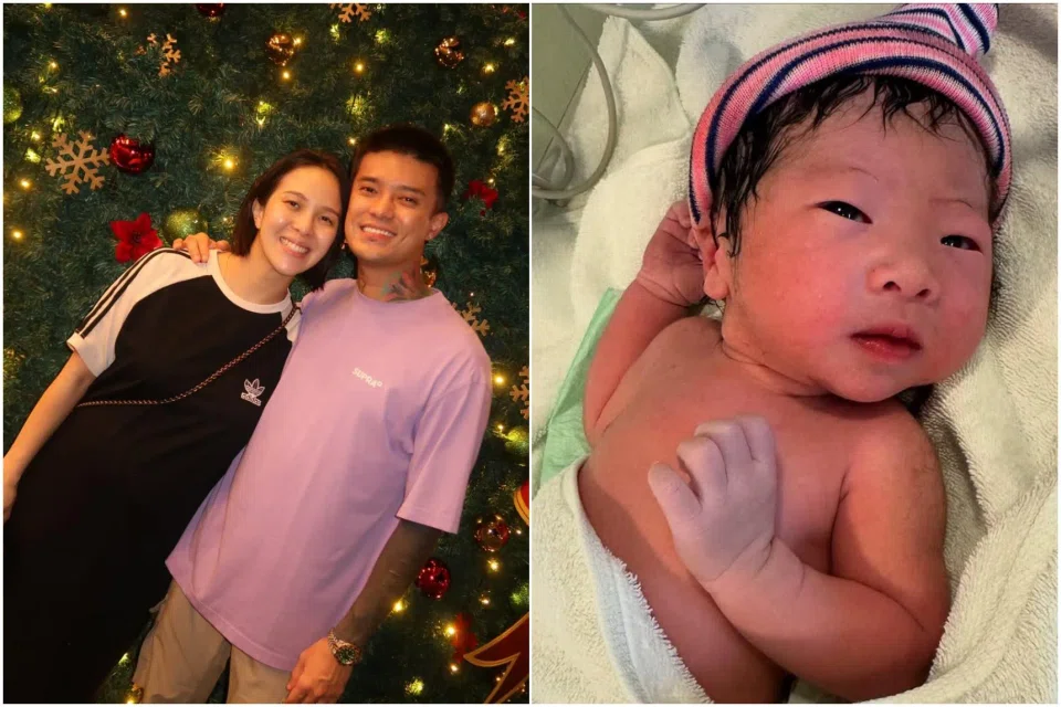 Local content creator Simonboy and his wife Chloe Eong, who is also known as Simongirl. The couple welcomed a baby boy named Sunny on April 9.