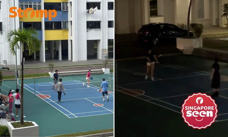 A resident in Clementi is picking on the pickleball matches that take place near his home on weekend mornings and late nights.