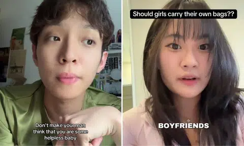 men carrying bags for girlfriends debate