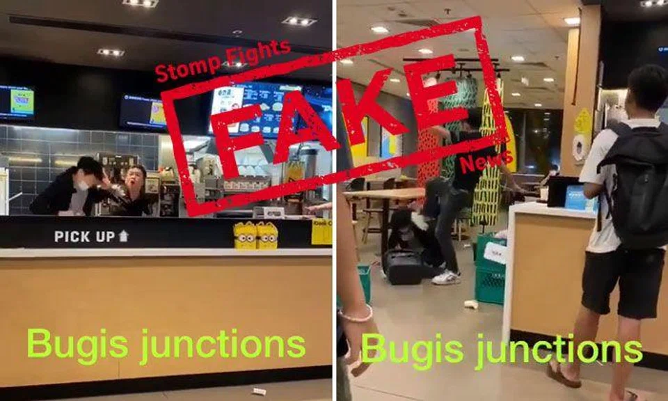 Video of man attacking McDonald's employee for telling him to wear mask happened in Hong Kong, not Bugis Junction