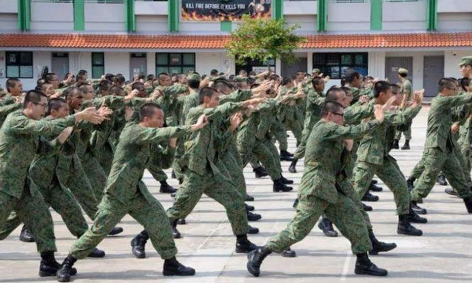 National Service recruits. PHOTO: AFP