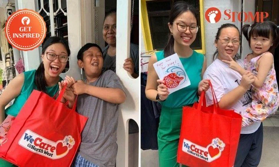 Emily Yap was among a group of volunteers who delivered carepacks to 50 less-privileged households in Clementi.