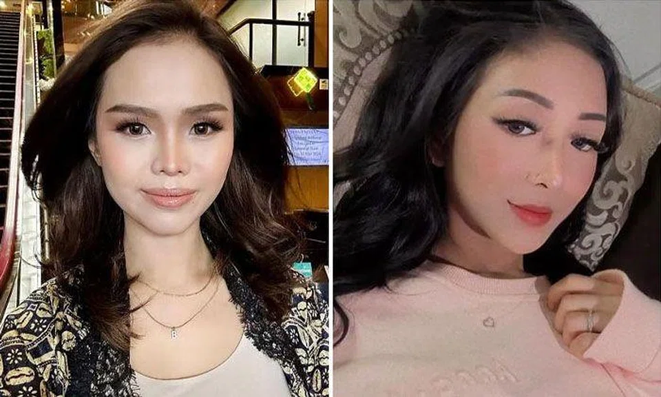Malaysian singer-actress Bella Astillah (left) said Sarah Yasmine is one of 11 women who are romantically linked to her husband. PHOTOS: BELLAASTILLAH/INSTAGRAM, SARAHYASMINEKH/INSTAGRAM