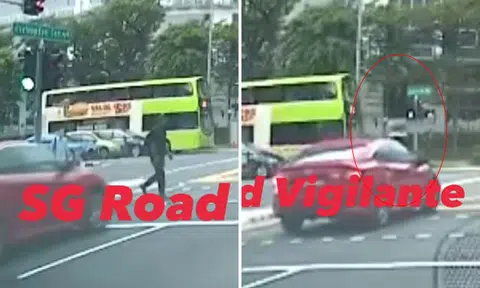 Man sent flying after crossing road too soon and getting hit by car in Geylang