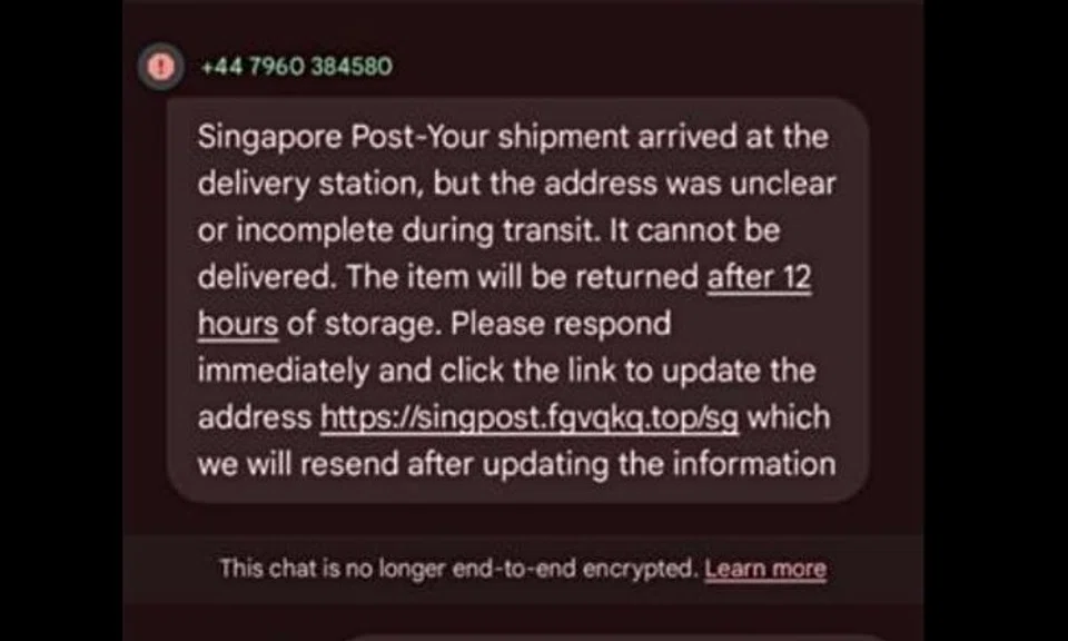People would receive a message saying that a parcel delivery to their address had failed.