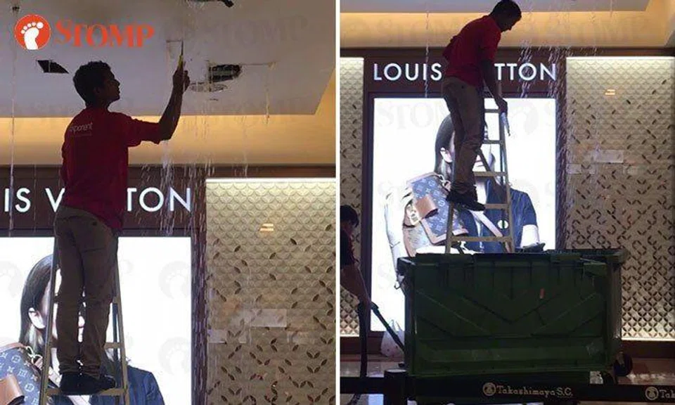 Ngee Ann City responds after water seen leaking through ceiling