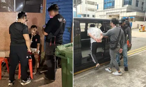 Police crackdown in Geylang