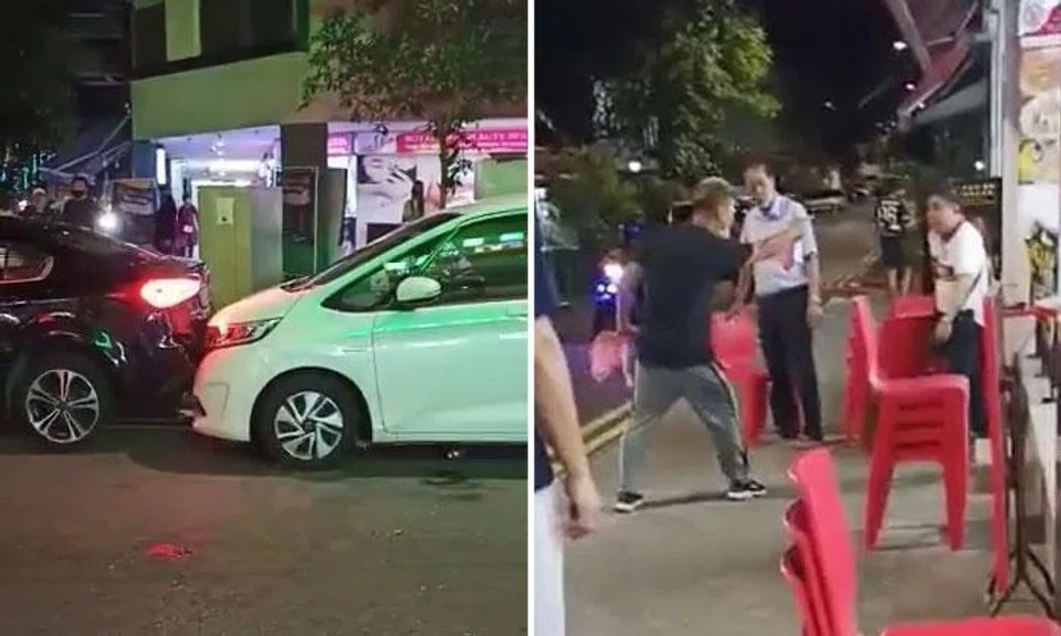 Man arrested for rash act after allegedly reversing car twice into parked vehicle on purpose at Geylang