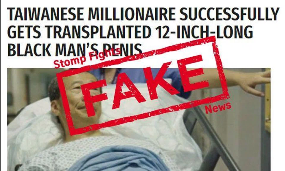Taiwanese millionaire gets transplanted with 30cm penis from South African donor? It's fake news
