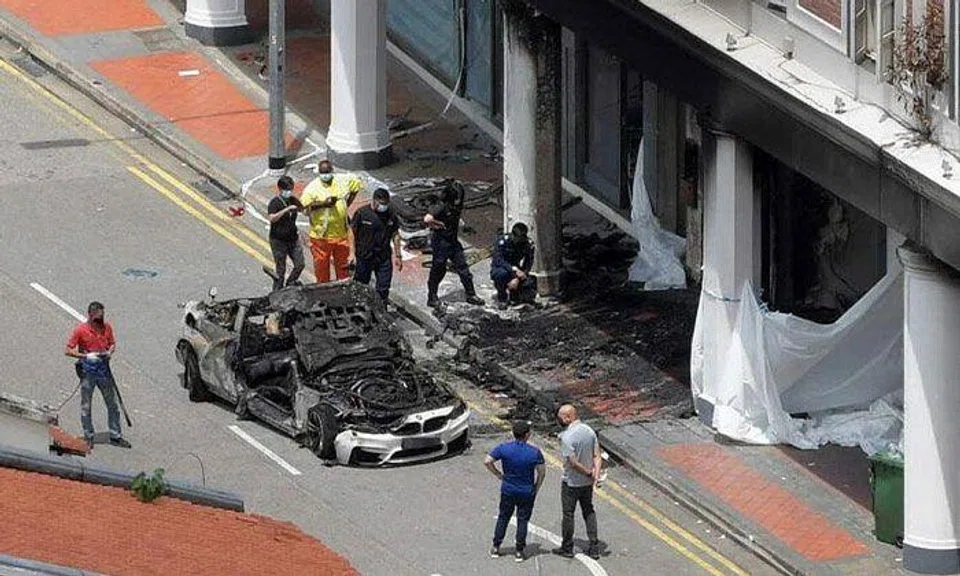 Phoo Yi Lin was allegedly driving the car in Tanjong Pagar Road at a speed of 109kmh at around 5.35am on Feb 13, 2021. PHOTO: ST FILE