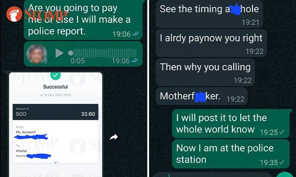 Woman calls private-hire driver nasty names after making him wait 30 minutes before paying fare