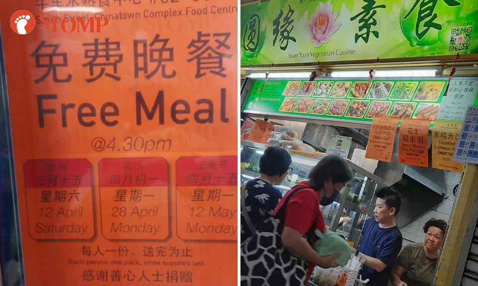 old man accused of taking excessive free meals at chinatown food centre