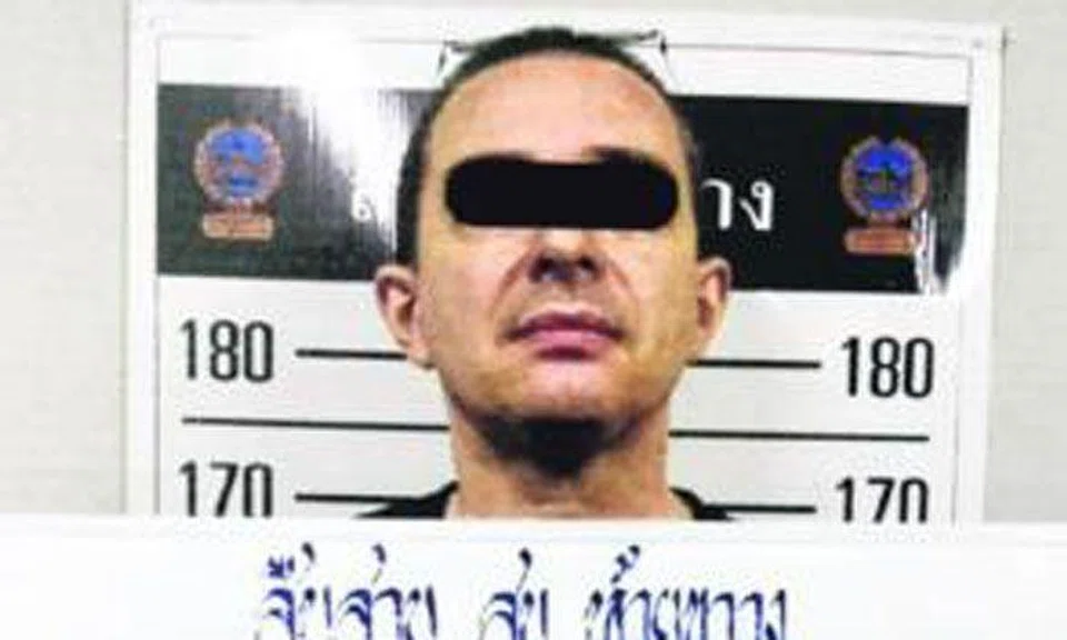 French-language teacher Jean-Christophe Quenot, 51, was arrested by police in a hotel room in Bangkok on Feb 4, 2019. PHOTO: THE NATION/ASIA NEWS NETWORK