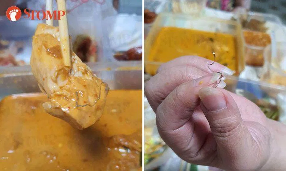 Family alarmed after finding metal wire in curry fish dish