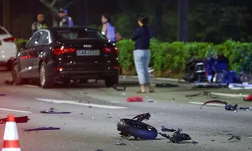 A 21-year-old male motorcyclist died in hospital after the accident, which involved three cars and a motorcycle, on the AYE on March 31.