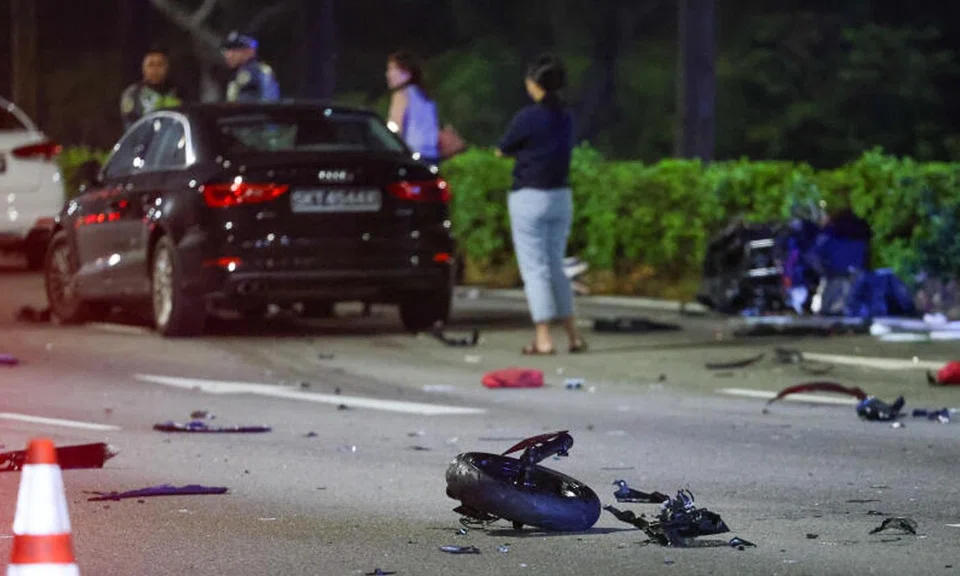 A 21-year-old male motorcyclist died in hospital after the accident, which involved three cars and a motorcycle, on the AYE on March 31.