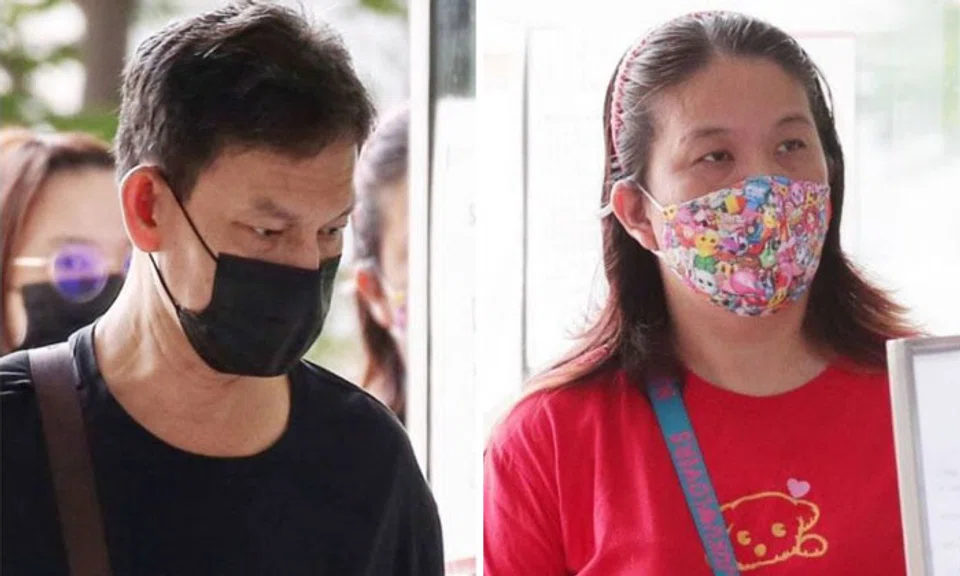 Cheang Eng Hock (left) and Lim Sok Lay had allegedly used vulgarities and made insulting remarks to their neighbours. ST PHOTO: KELVIN CHNG