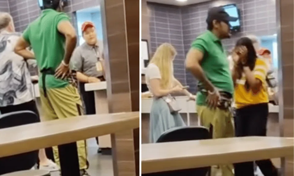 The woman was upset that she had not been told her burger contained meat.