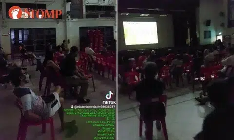 Stomper Wei Sien shared videos of football fans coming together to watch the free live screening of the tournament at the CC.