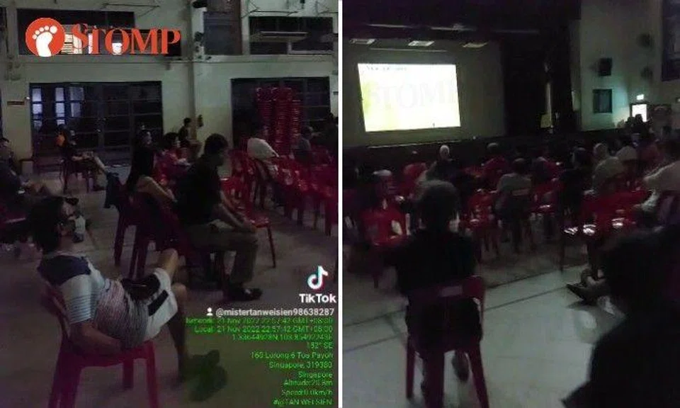 Stomper Wei Sien shared videos of football fans coming together to watch the free live screening of the tournament at the CC.