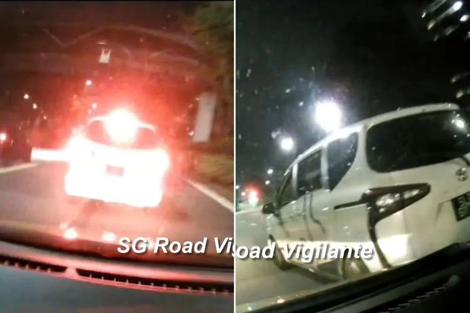 Two cars 'play catching' in Woodlands, seen swerving & driving against traffic