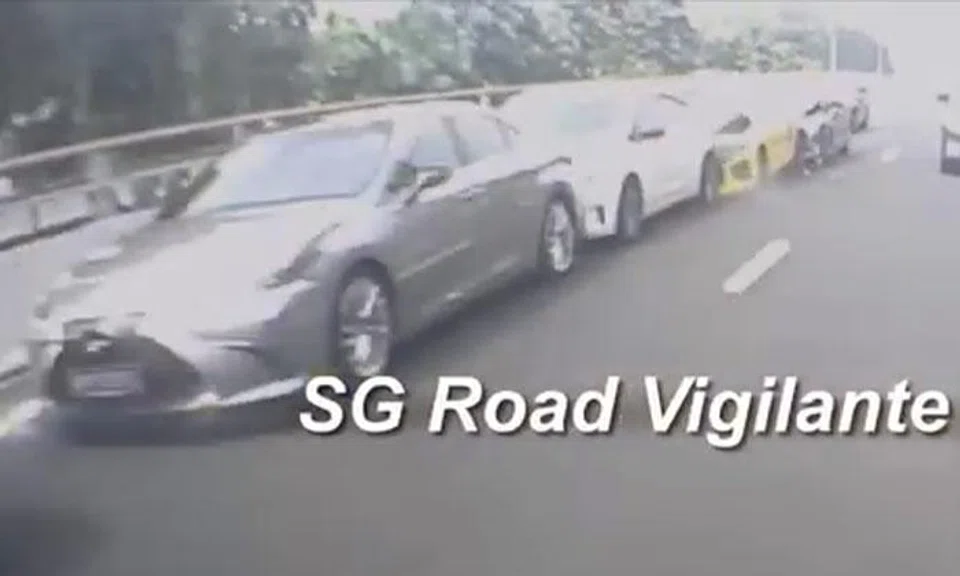 Taxi crashes into car in five-vehicle pile-up on PIE, five people taken to hospital