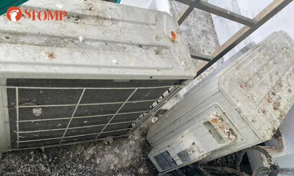 dirty aircon ledge