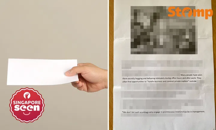 Yishun resident receives letter accusing people of an affair