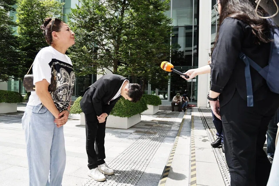 Fang, who was accompanied by his mother, spoke to the media outside the State Courts.